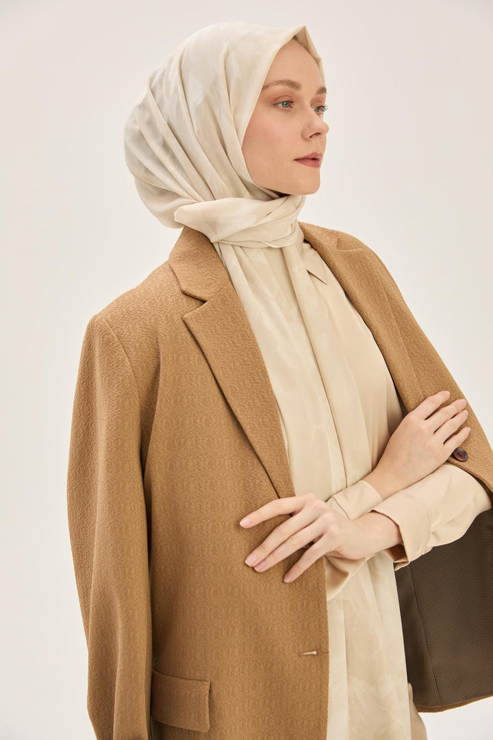 Maisa REYYA KREP İPEK ŞAL 70*190 CM - BEJ