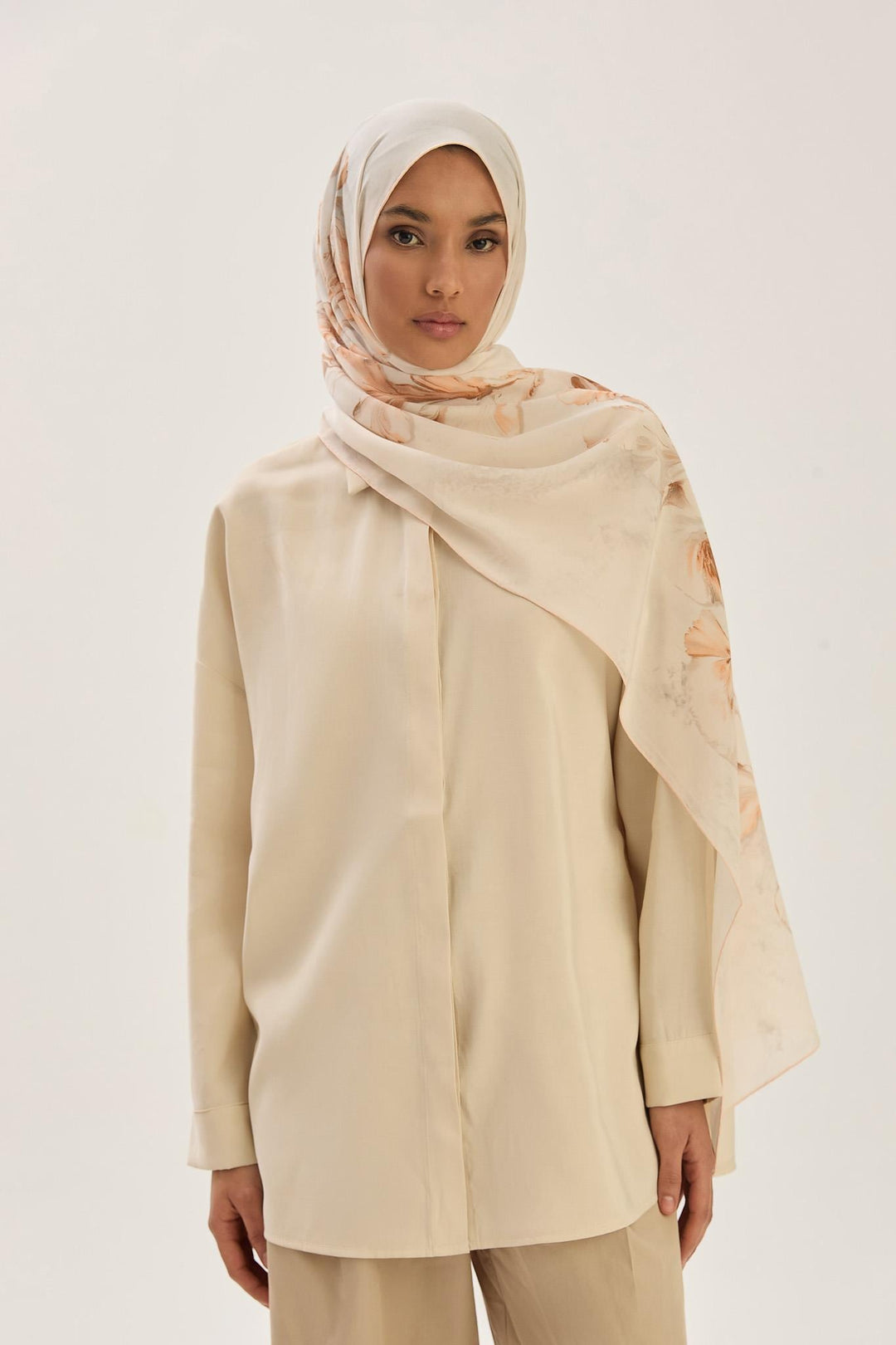Maisa REYYA KREP İPEK ŞAL 70*190 CM - SOMON