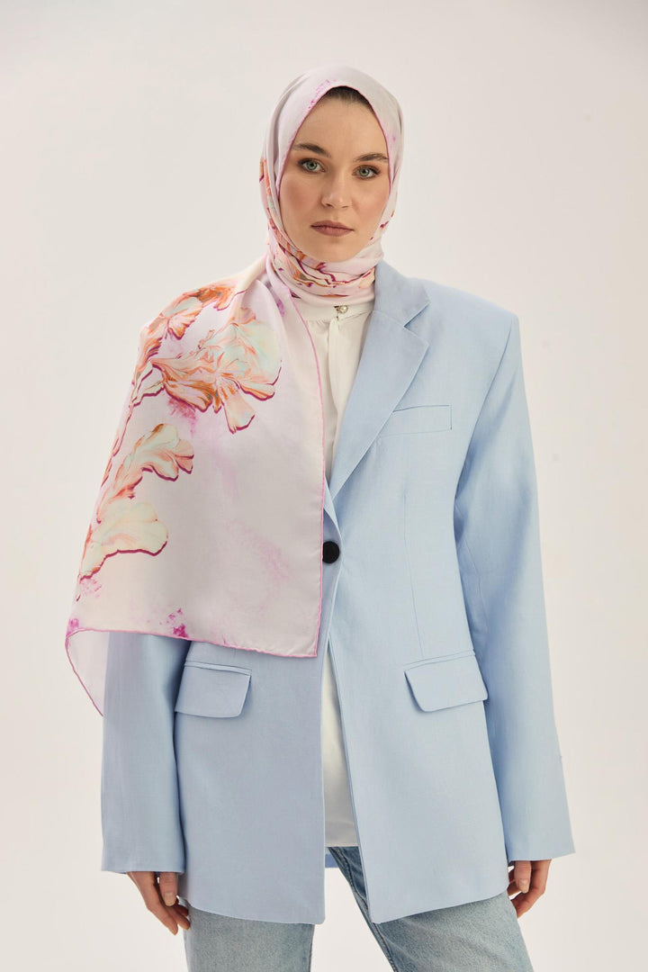 Maisa REYYA PAMUK İPEK ŞAL 70*190 CM - PEMBE