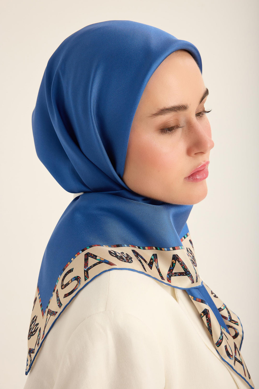 Maisa Rufi Tivil İpek Eşarp - Saks