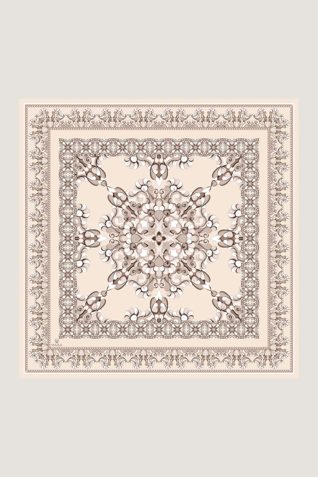 Maisa RUH SURA İPEK EŞARP 90*90 CM - BEJ
