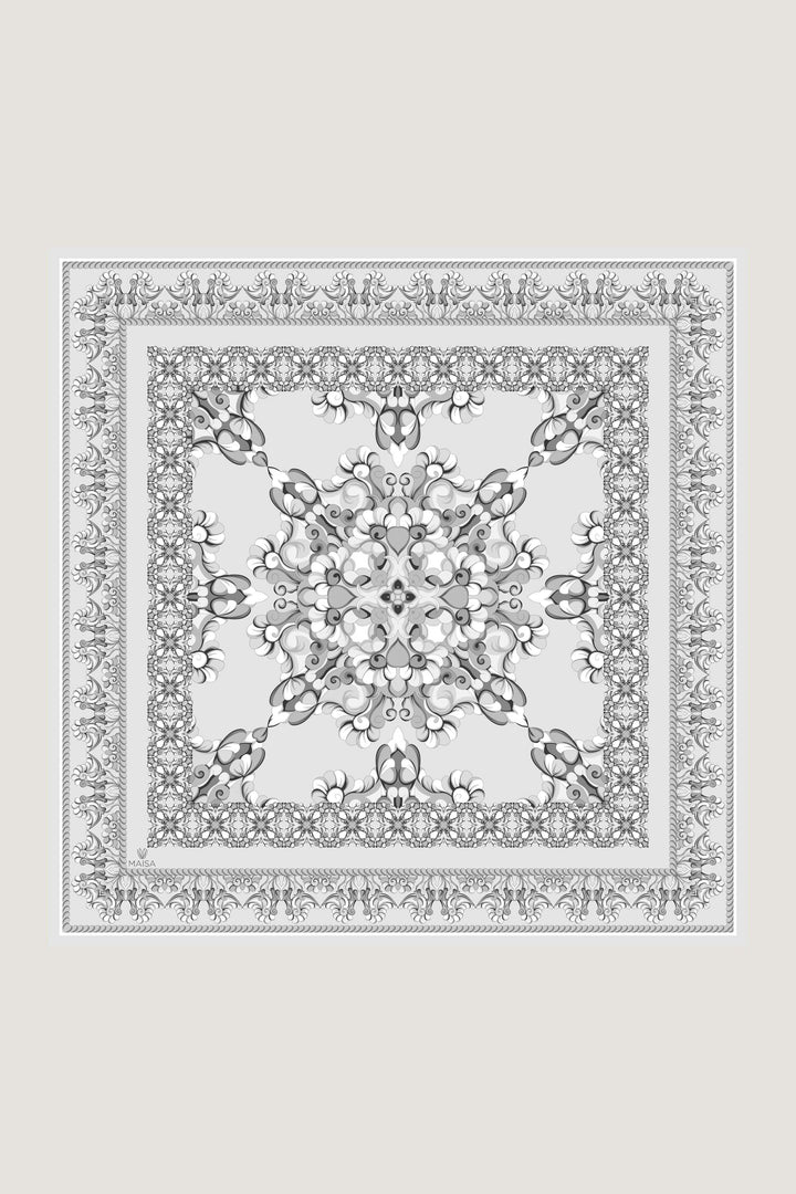 Maisa RUH SURA İPEK EŞARP 90*90 CM - GRİ