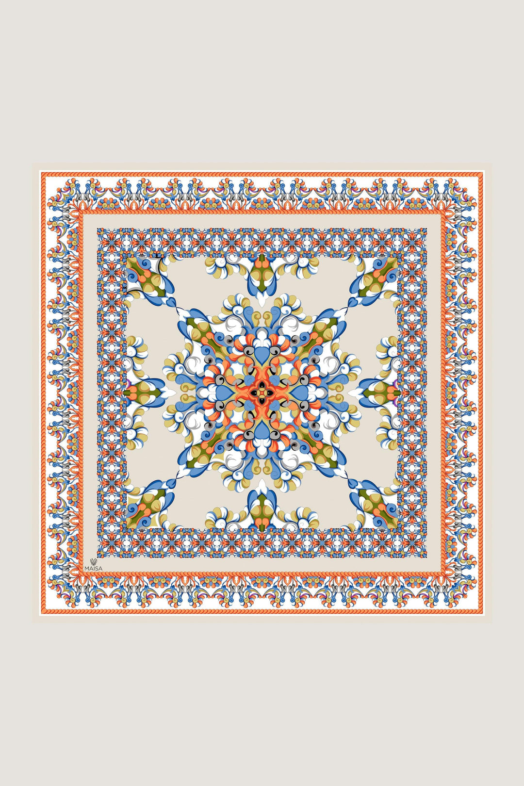 Maisa RUH SURA İPEK EŞARP 90*90 CM - TURUNCU