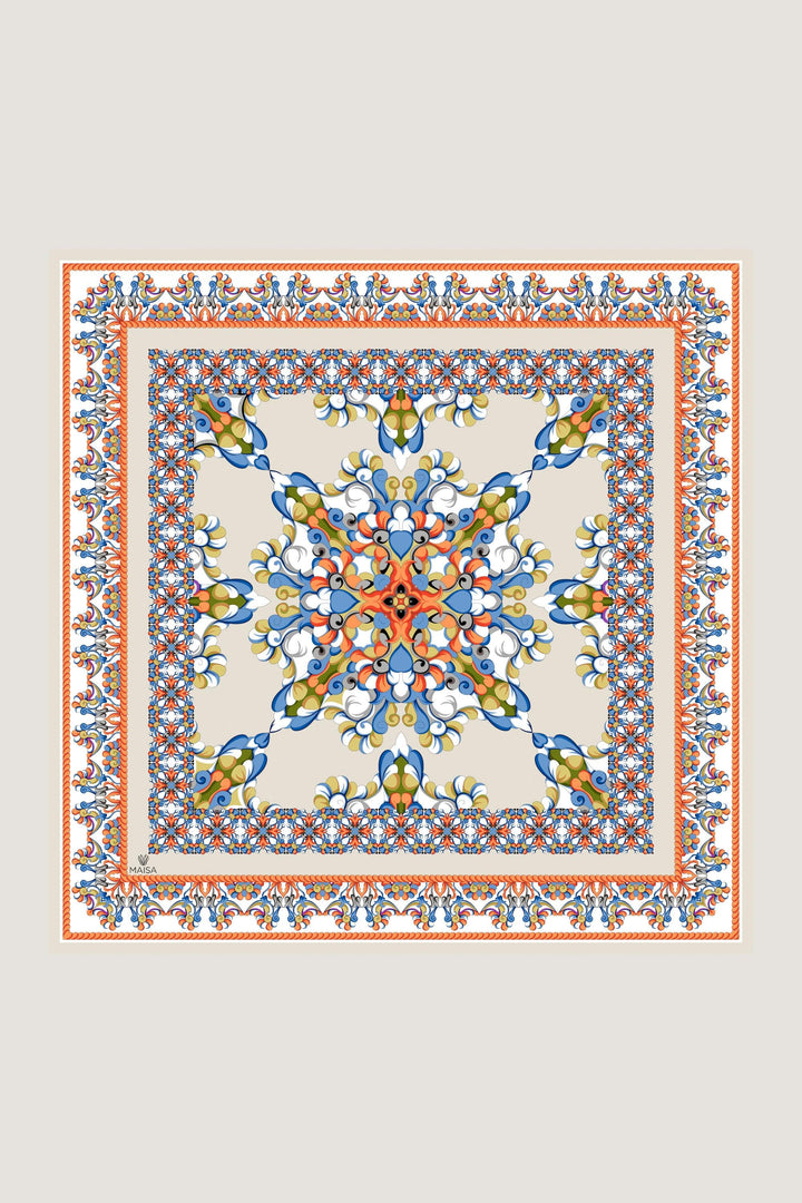 Maisa RUH SURA İPEK EŞARP 90*90 CM - TURUNCU