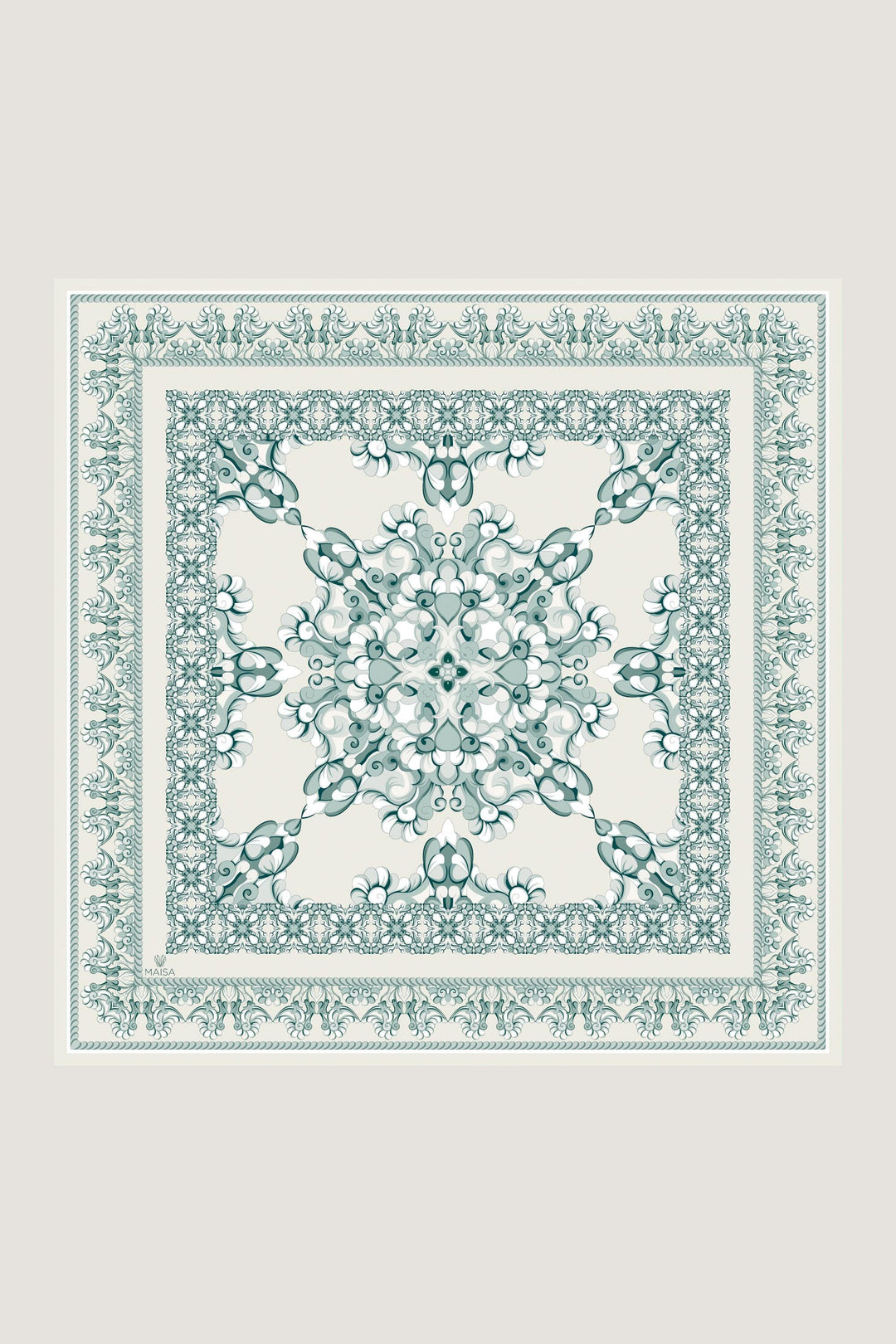 Maisa RUH SURA İPEK EŞARP 90*90 CM - YEŞİL
