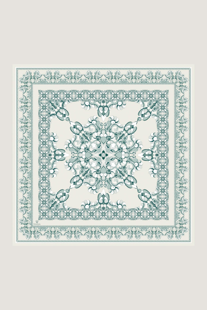 Maisa RUH SURA İPEK EŞARP 90*90 CM - YEŞİL