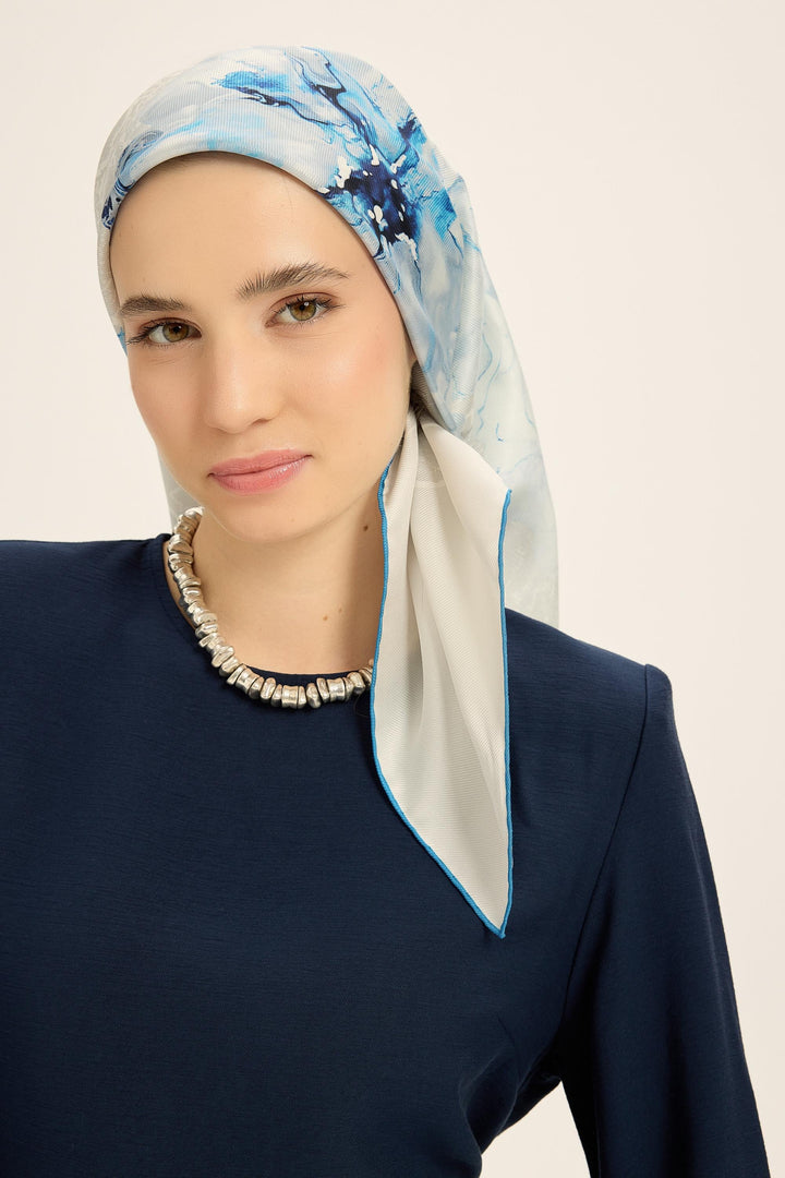 Maisa Rüya Mulberry İpek Eşarp - Açık Mavi