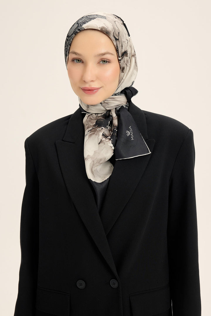 Maisa Rüya Mulberry İpek Eşarp - Antrasit