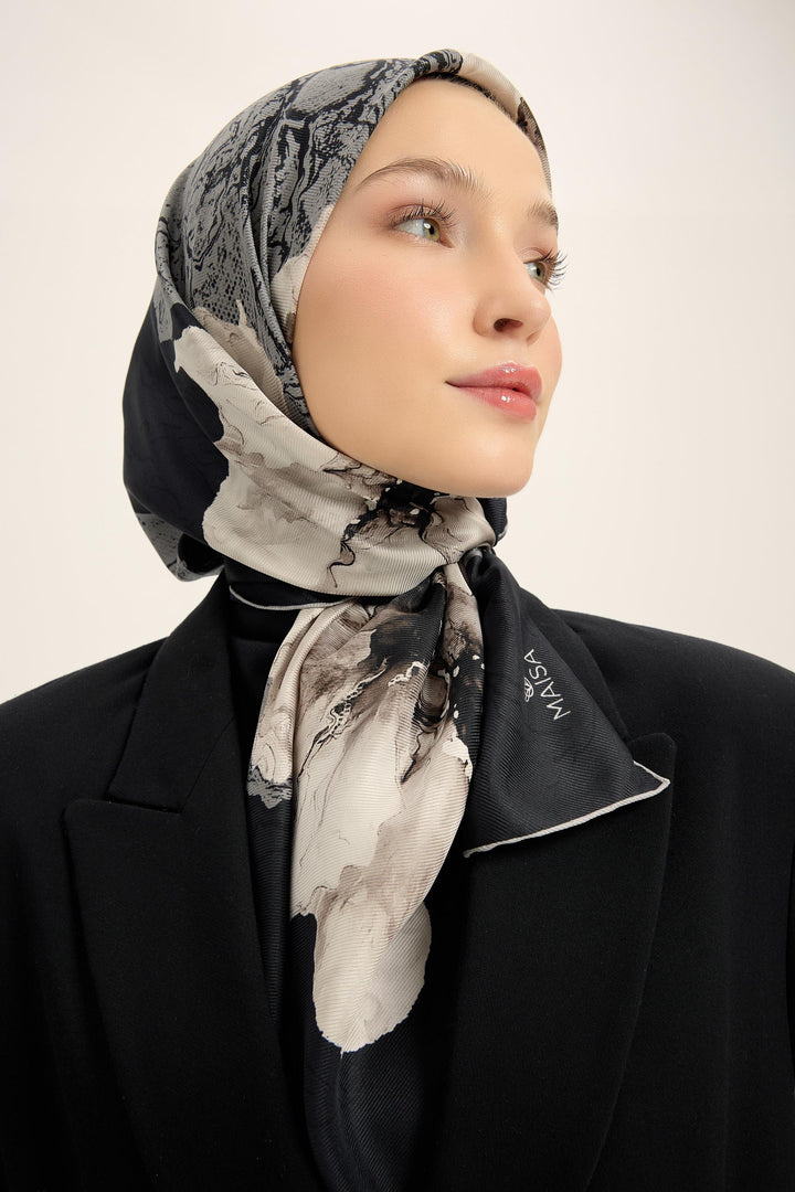 Maisa Rüya Mulberry İpek Eşarp - Antrasit