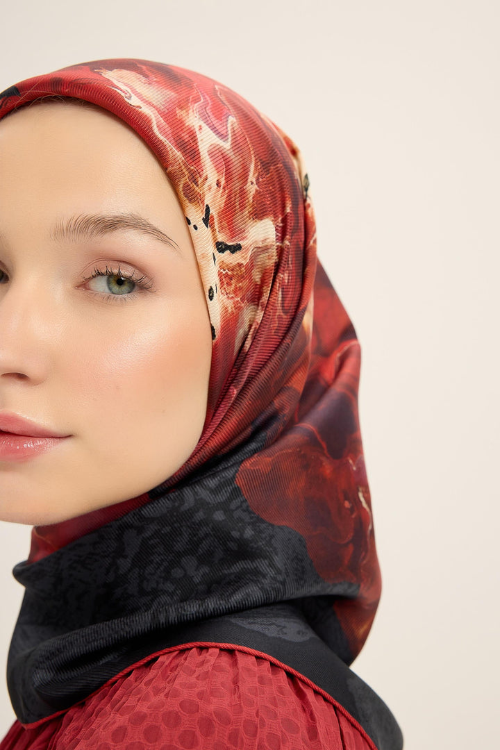 Maisa Rüya Mulberry İpek Eşarp - Bordo