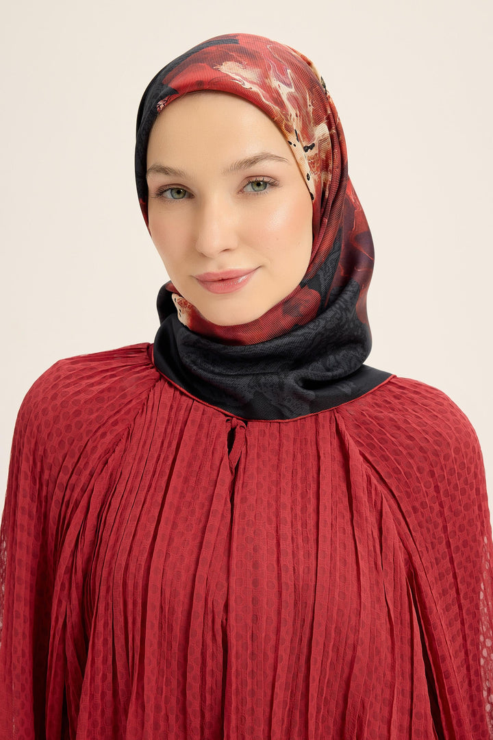Maisa Rüya Mulberry İpek Eşarp - Bordo