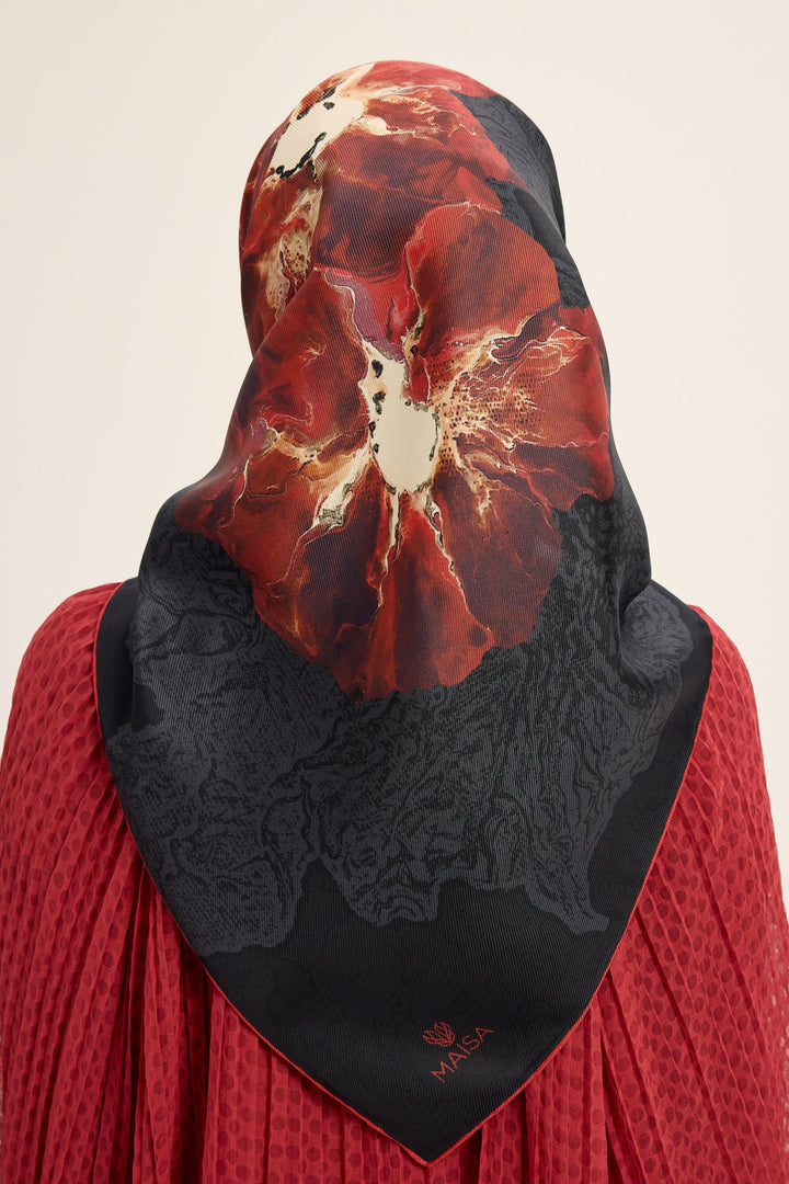 Maisa Rüya Mulberry İpek Eşarp - Bordo
