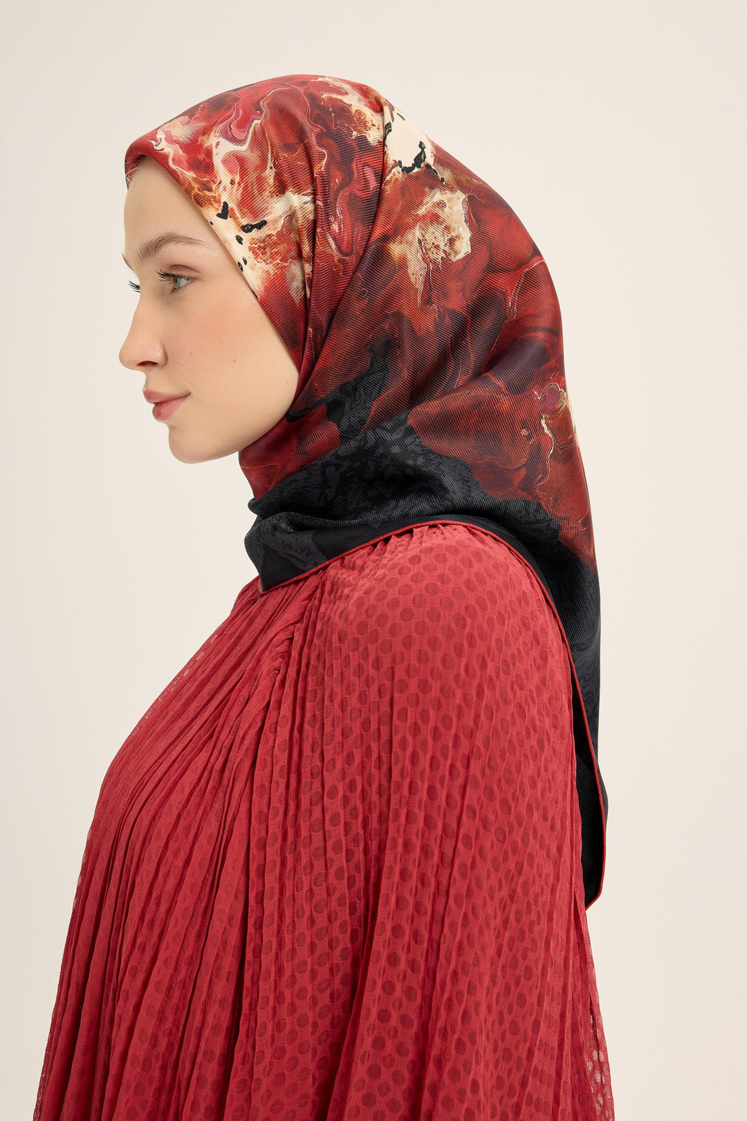 Maisa Rüya Mulberry İpek Eşarp - Bordo