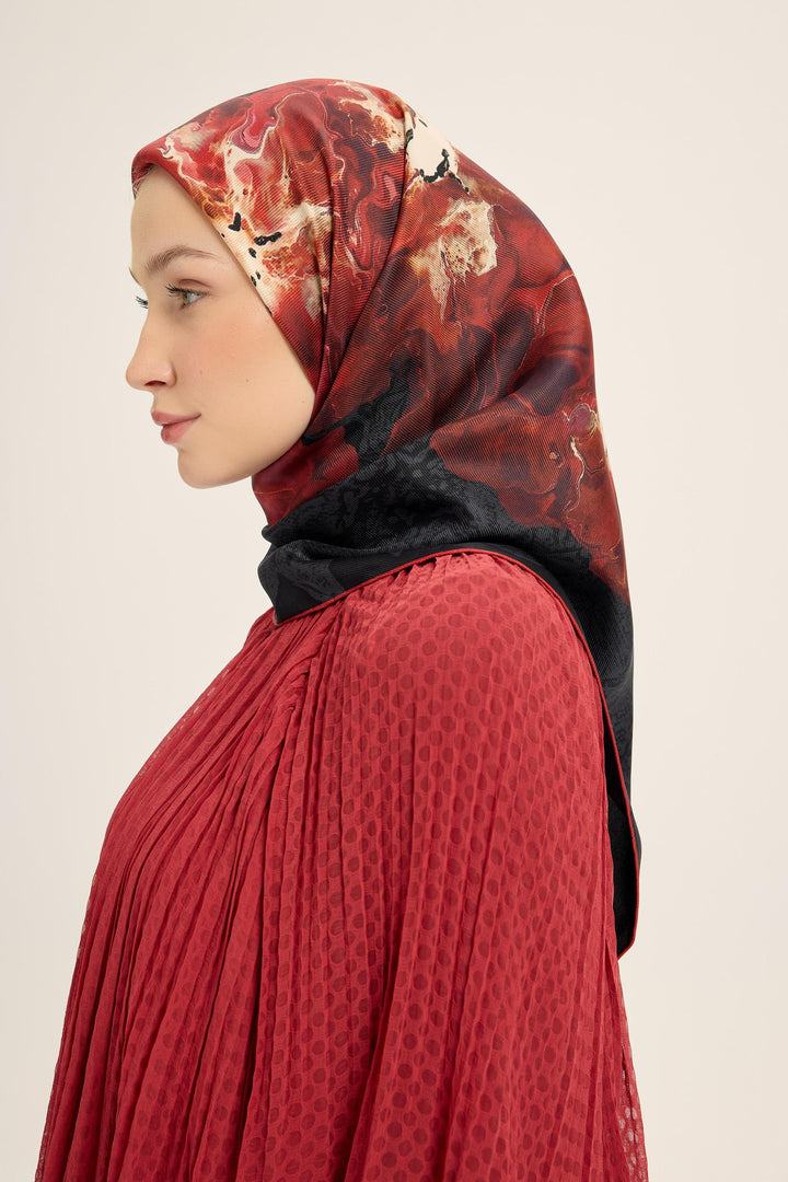 Maisa Rüya Mulberry İpek Eşarp - Bordo
