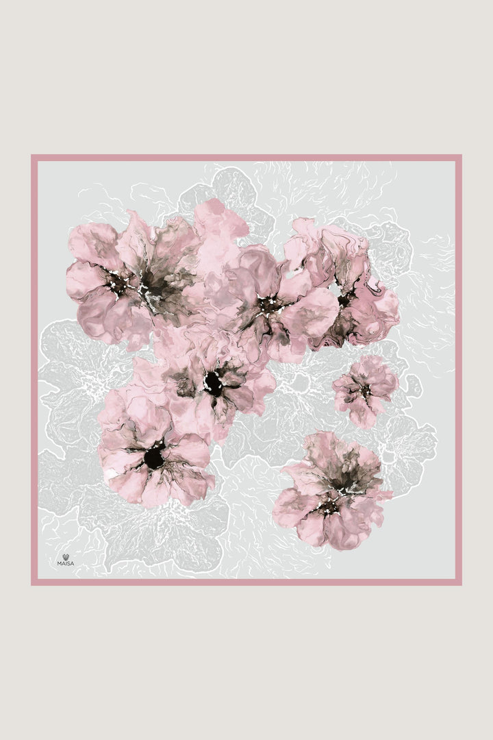 Maisa Rüya Mulberry İpek Eşarp - Pudra Pembe