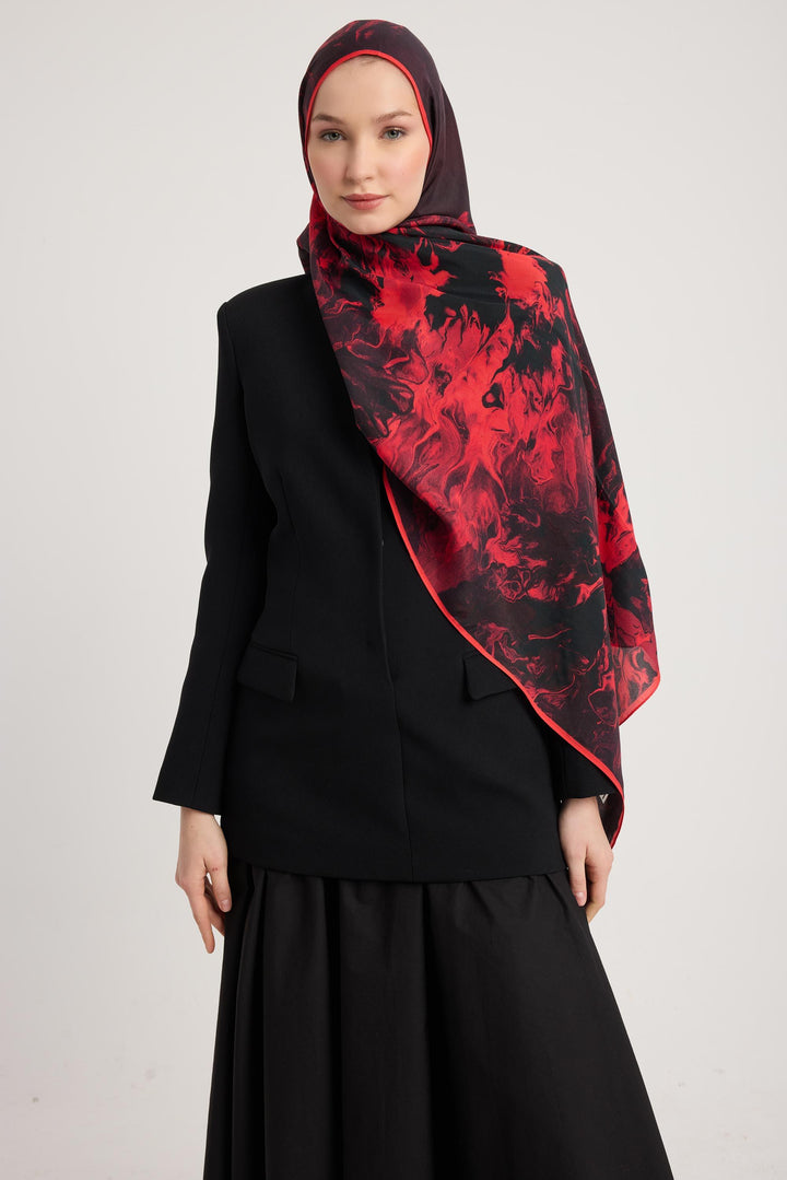 Maisa SABA FLOŞ VİSKON ŞAL 70*190 CM - MÜRDÜM