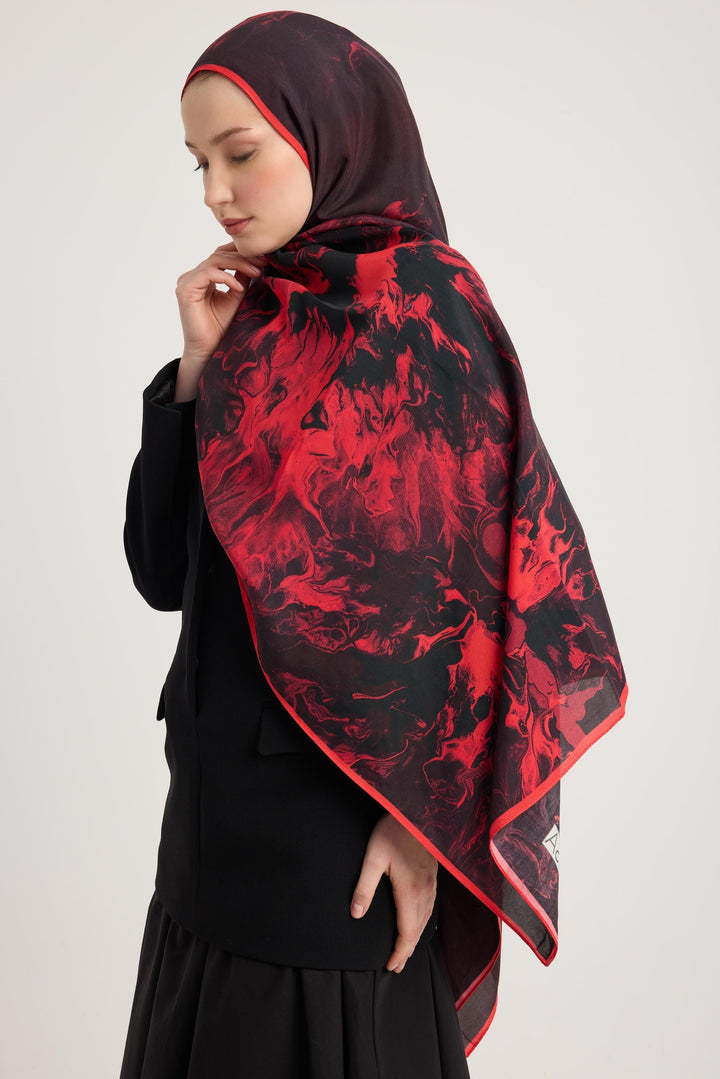 Maisa SABA FLOŞ VİSKON ŞAL 70*190 CM - MÜRDÜM