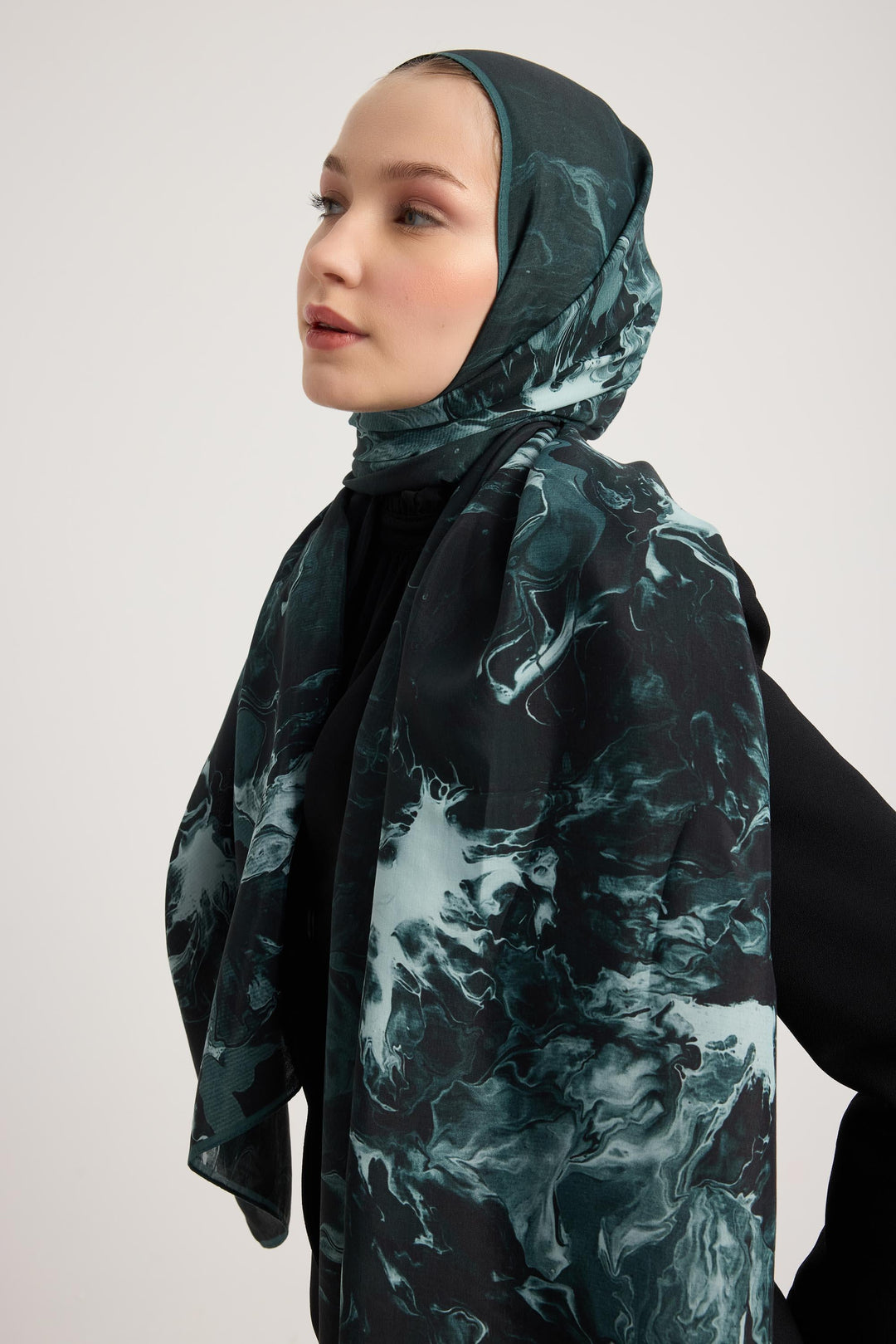 Maisa SABA FLOŞ VİSKON ŞAL 70*190 CM - SİYAH