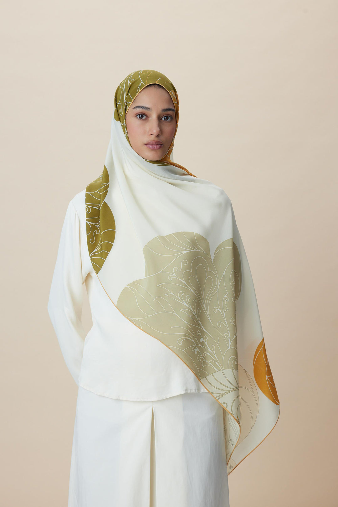 Maisa SAFİ KREP İPEK ŞAL 70*190 CM - ADAÇAYI