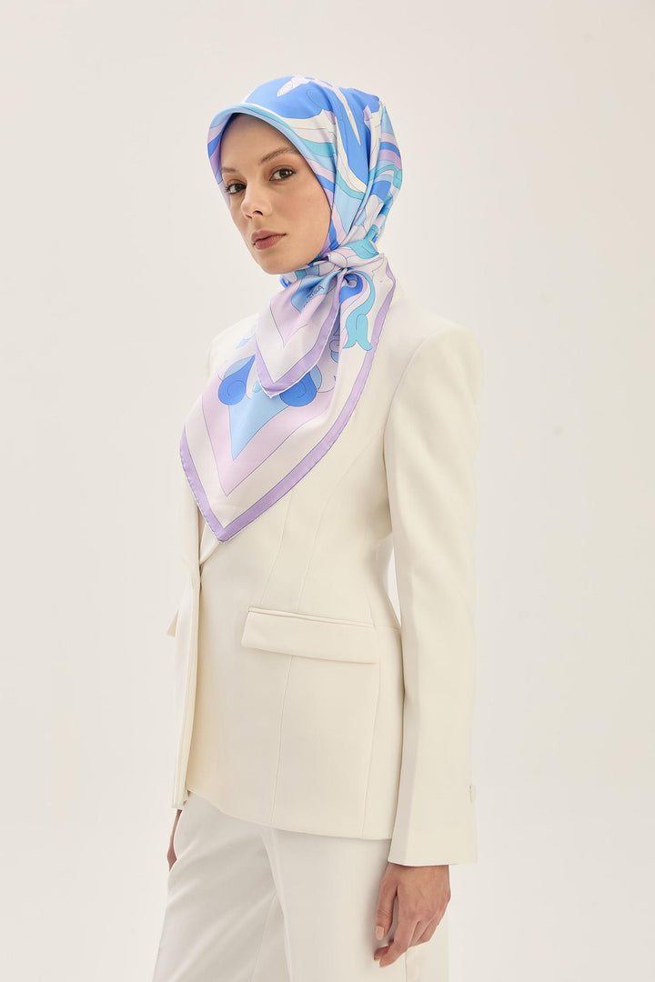 Maisa SARA TİVİL İPEK EŞARP 90*90 CM - LİLA