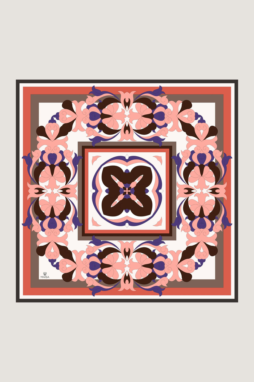 Maisa SARA TİVİL İPEK EŞARP 90*90 CM - PEMBE