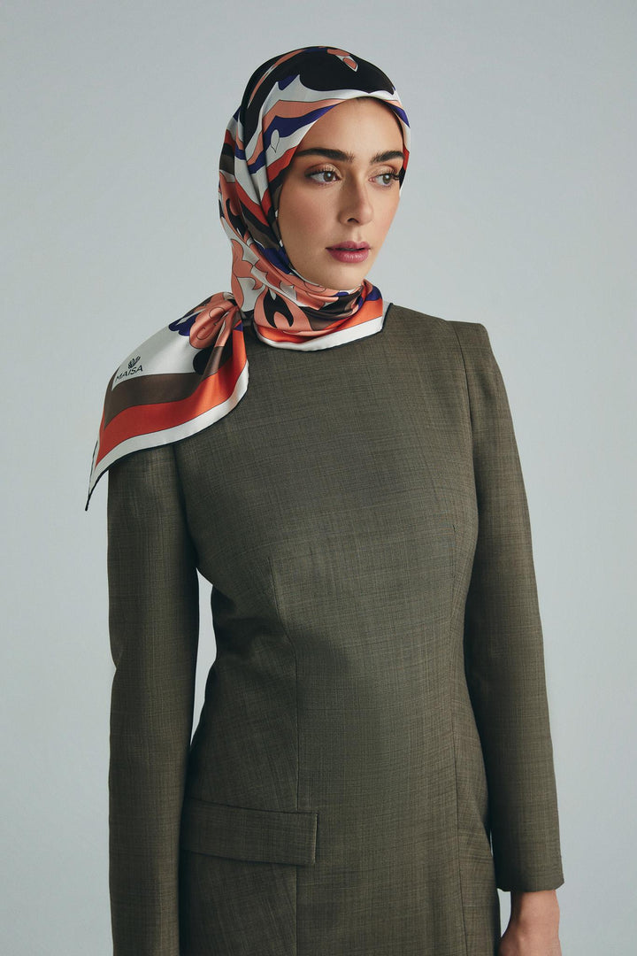 Maisa SARA TİVİL İPEK EŞARP 90*90 CM - PEMBE