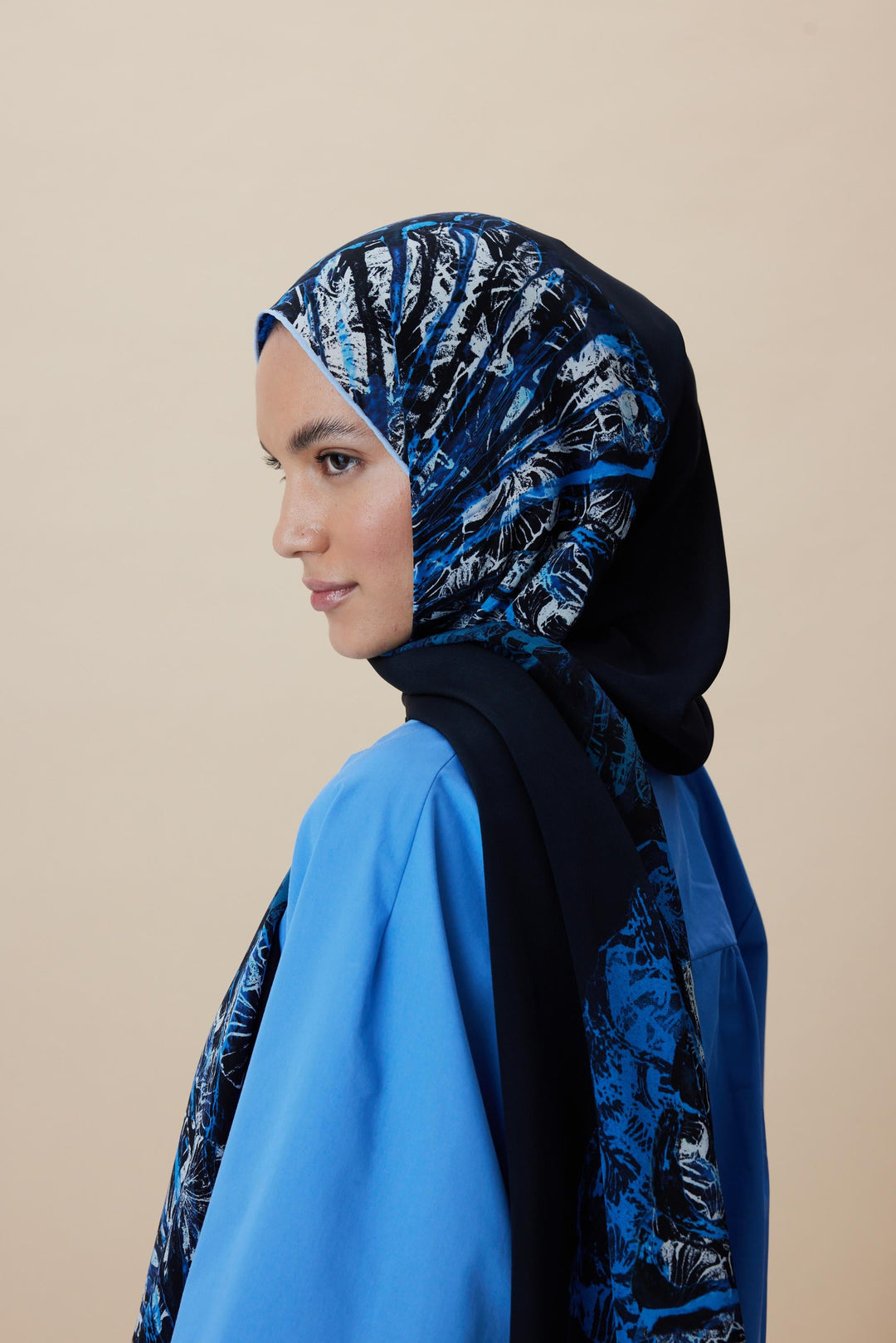 Maisa SAYRA KREP İPEK ŞAL 70*190 CM - LACİVERT