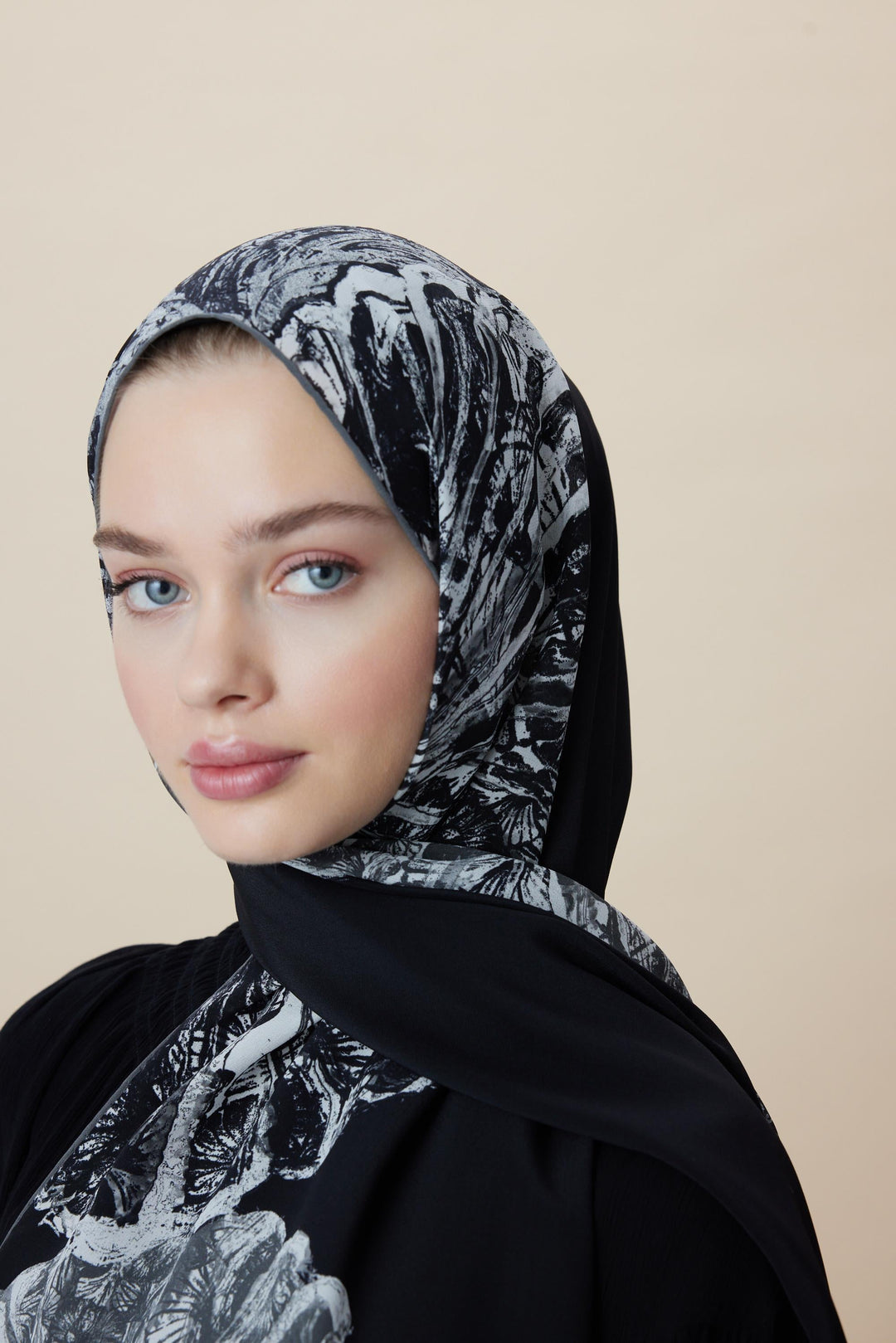 Maisa SAYRA KREP İPEK ŞAL 70*190 CM - SİYAH
