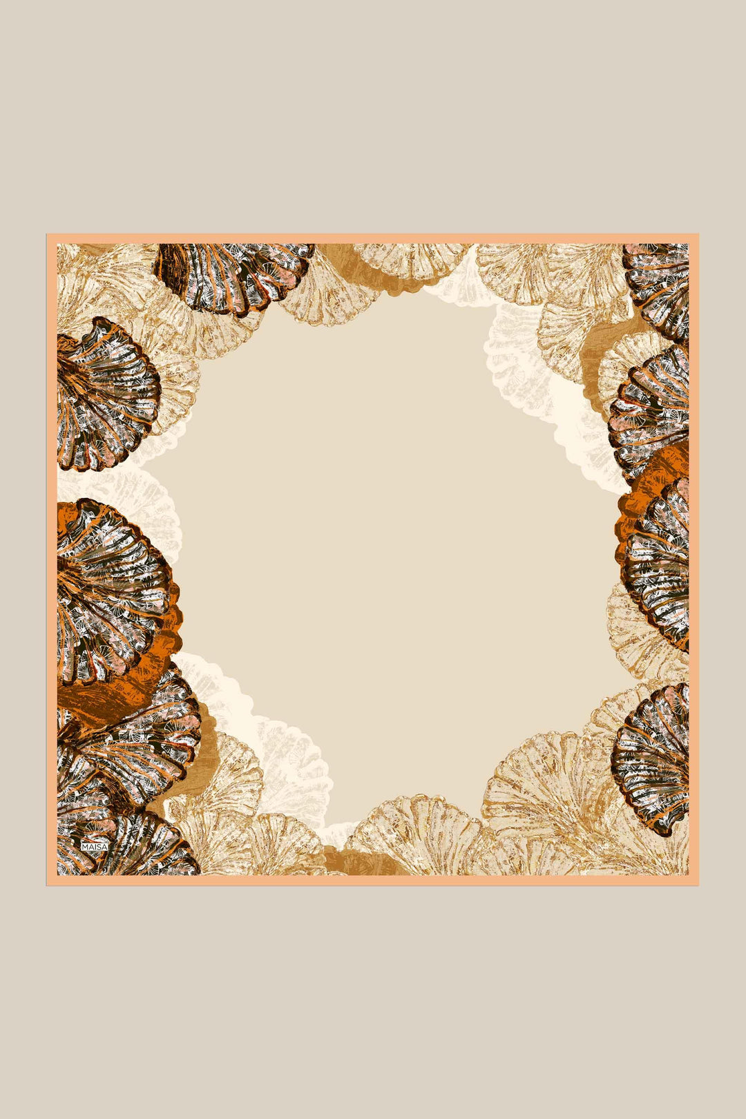 SAYRA MULBERRY İPEK EŞARP 90*90 CM - BEJ - Görsel 1