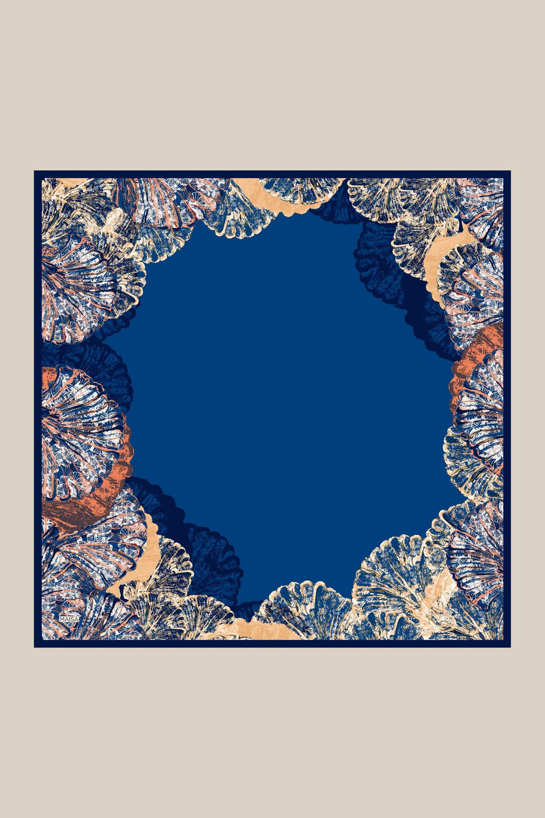 SAYRA MULBERRY İPEK EŞARP 90*90 CM - LACİVERT - Görsel 1