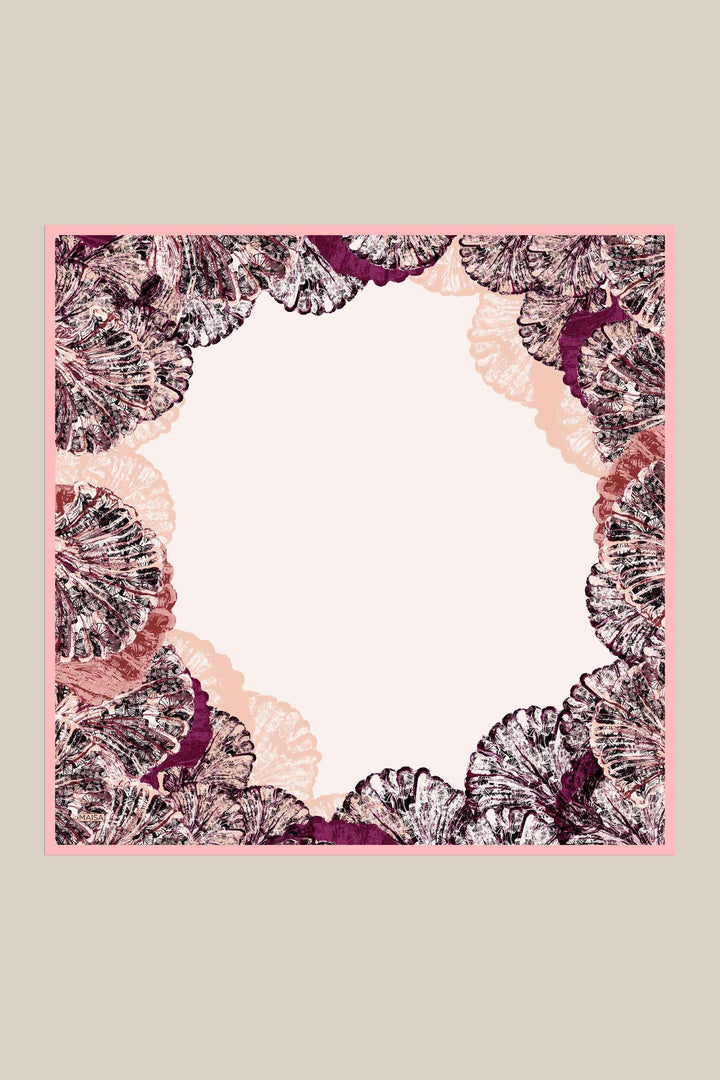 SAYRA MULBERRY İPEK EŞARP 90*90 CM - PUDRA PEMBE - Görsel 1