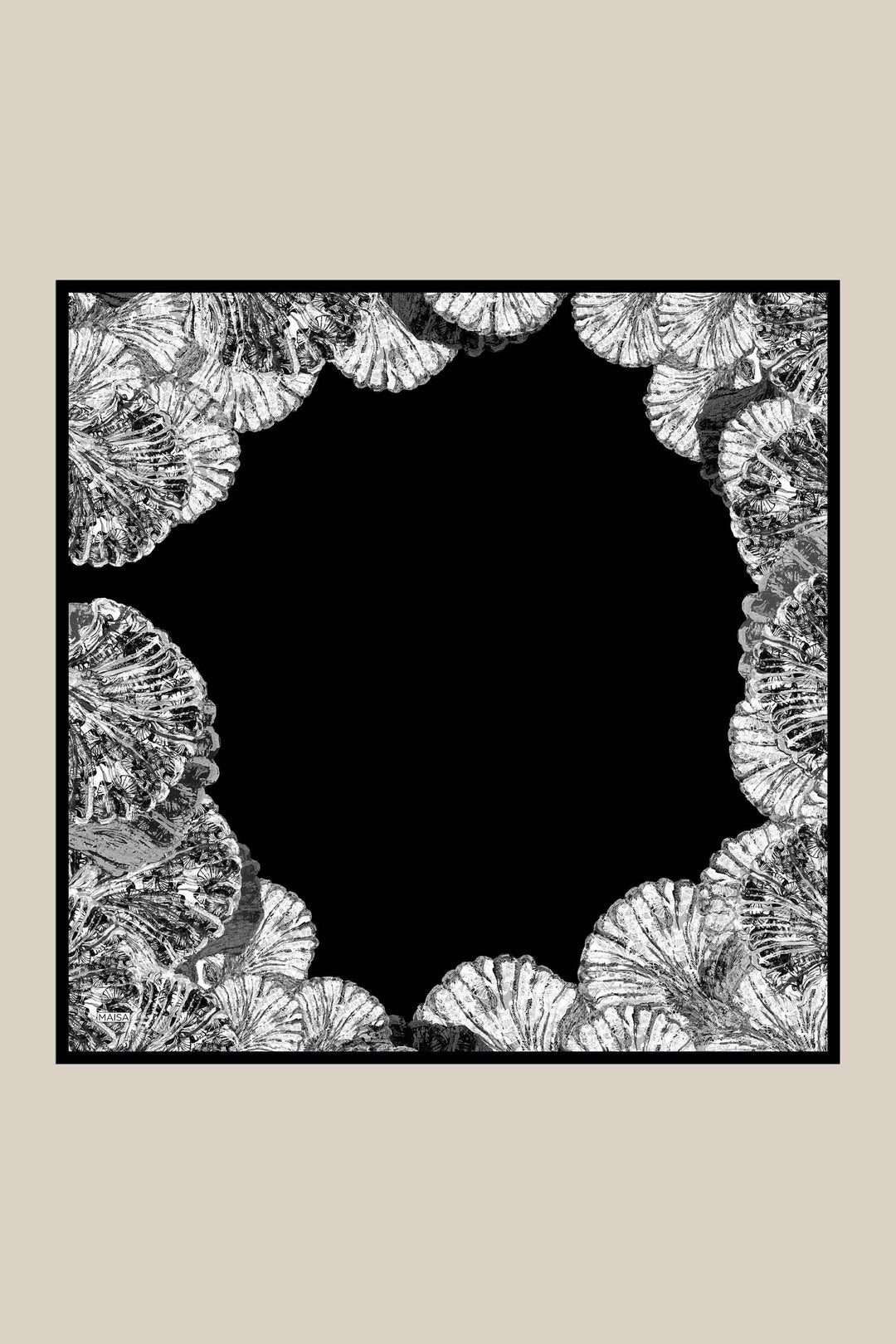 SAYRA MULBERRY İPEK EŞARP 90*90 CM - SİYAH - Görsel 1