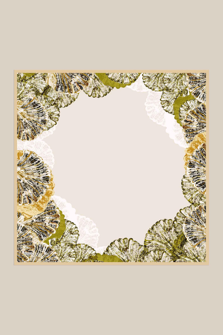 SAYRA MULBERRY İPEK EŞARP 90*90 CM - YEŞİL - Görsel 1