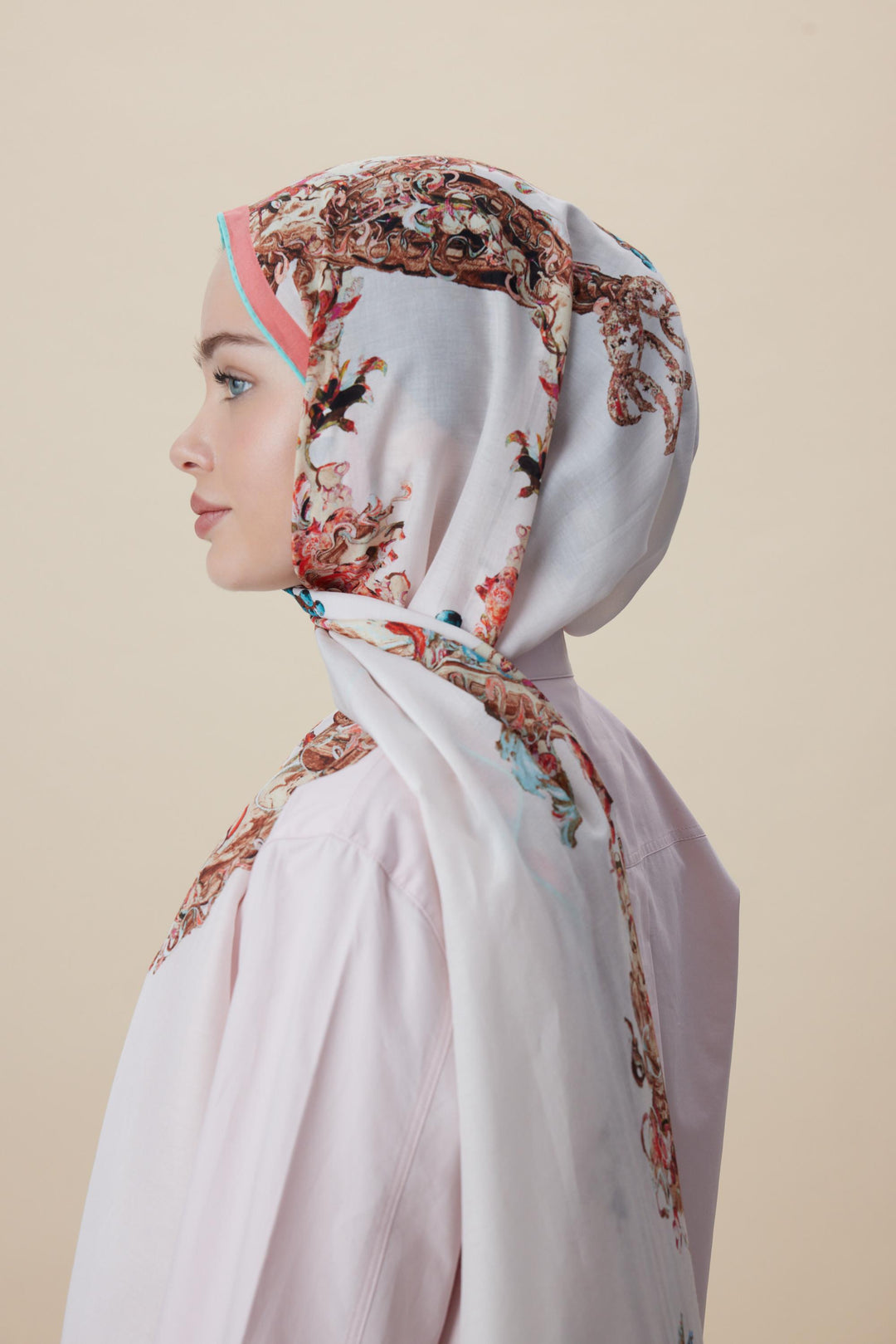 ŞEBNEM FLOŞ VİSKON ŞAL 70*190 CM - PUDRA PEMBE - Görsel 8