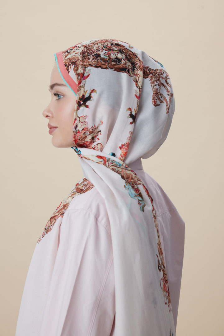 ŞEBNEM FLOŞ VİSKON ŞAL 70*190 CM - PUDRA PEMBE - Görsel 8
