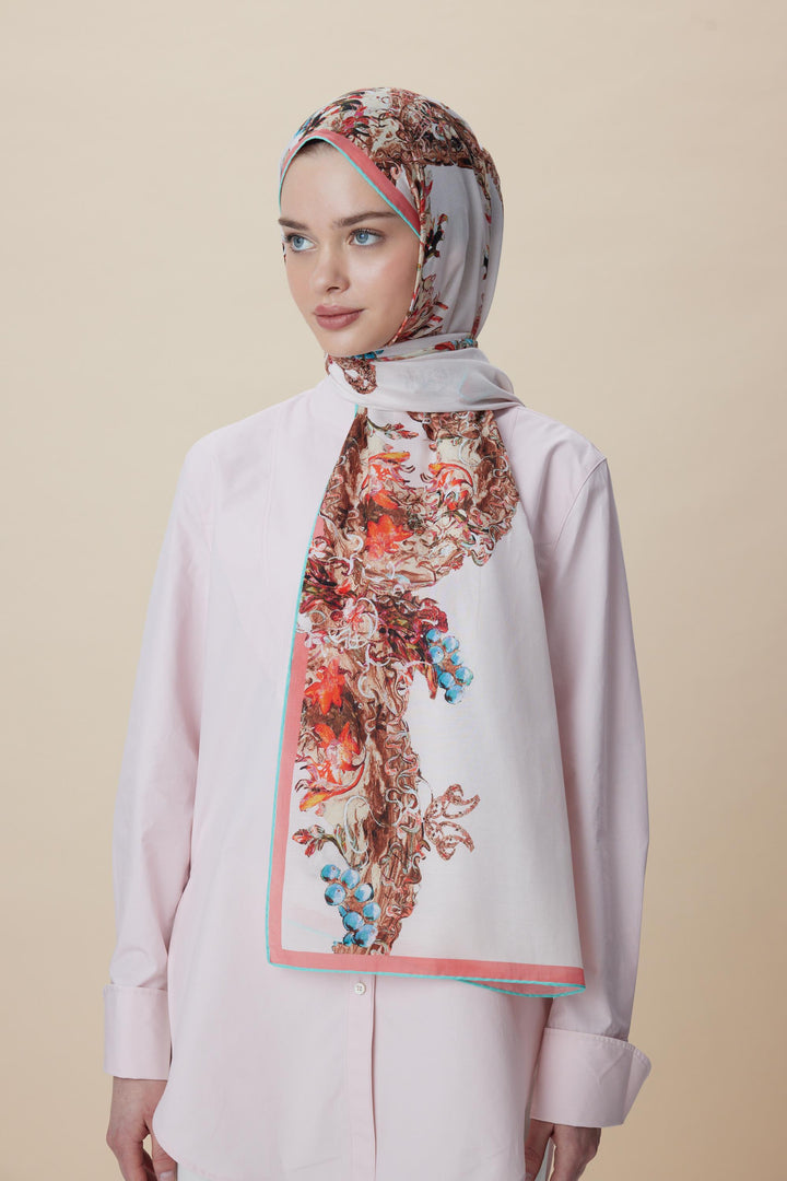 ŞEBNEM FLOŞ VİSKON ŞAL 70*190 CM - PUDRA PEMBE - Görsel 2