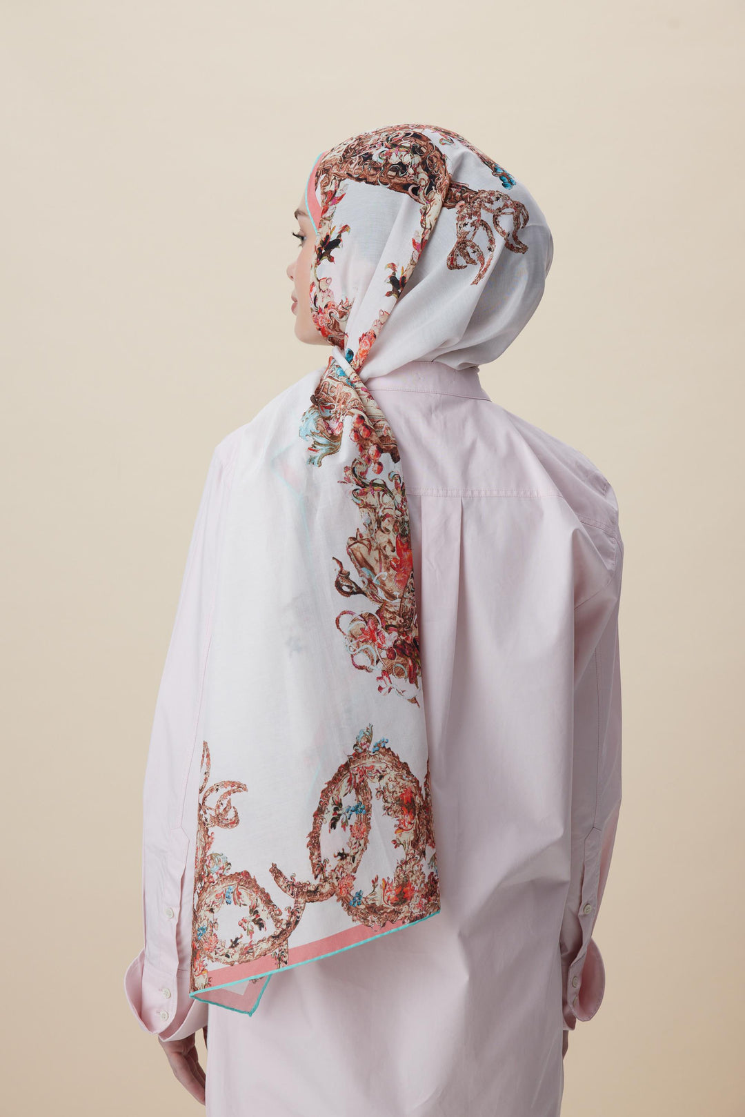 ŞEBNEM FLOŞ VİSKON ŞAL 70*190 CM - PUDRA PEMBE - Görsel 9