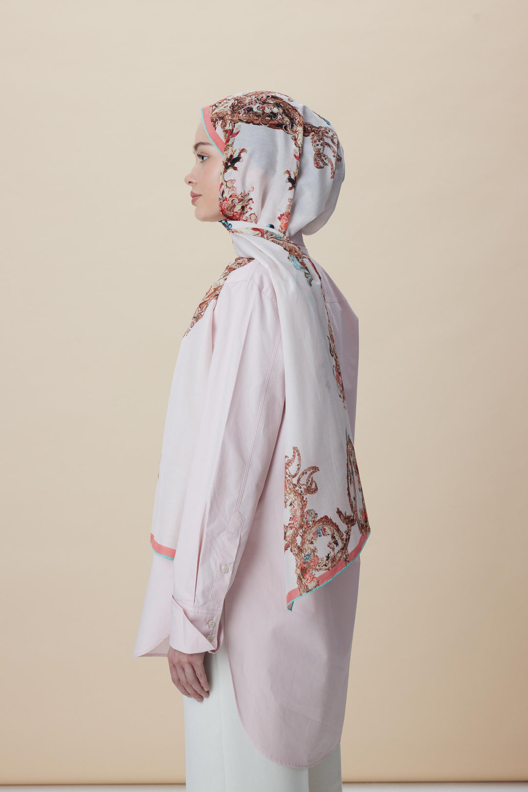 ŞEBNEM FLOŞ VİSKON ŞAL 70*190 CM - PUDRA PEMBE - Görsel 7