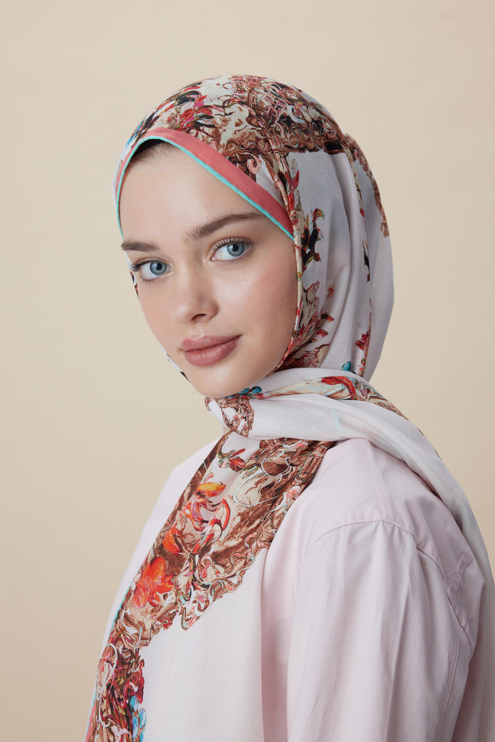 ŞEBNEM FLOŞ VİSKON ŞAL 70*190 CM - PUDRA PEMBE - Görsel 6