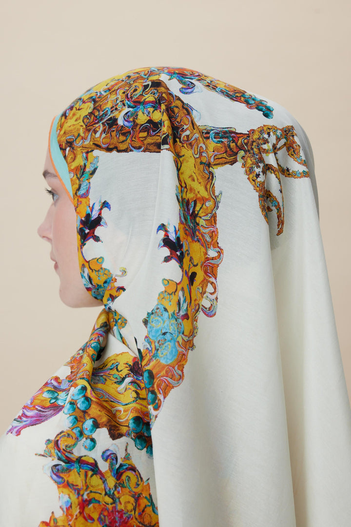 ŞEBNEM FLOŞ VİSKON ŞAL 70*190 CM - SARI - Görsel 8