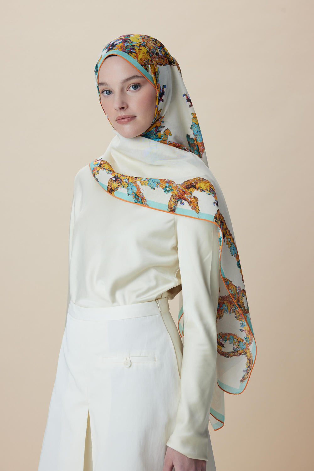 ŞEBNEM FLOŞ VİSKON ŞAL 70*190 CM - SARI - Görsel 2