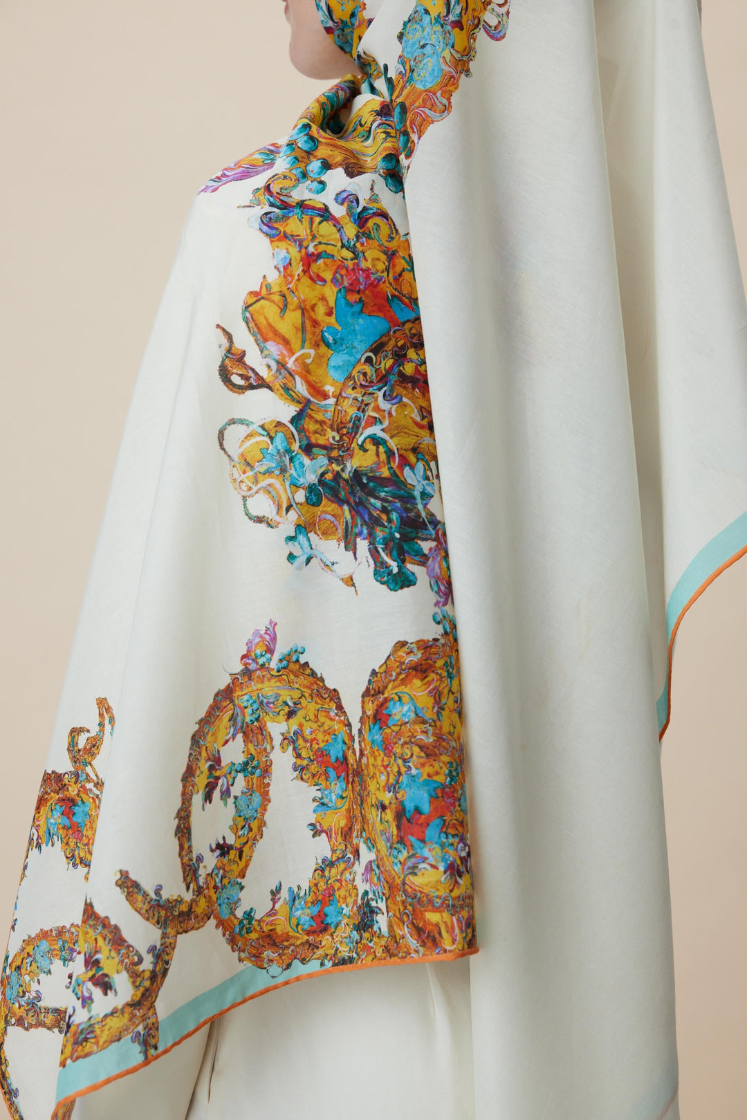 ŞEBNEM FLOŞ VİSKON ŞAL 70*190 CM - SARI - Görsel 7