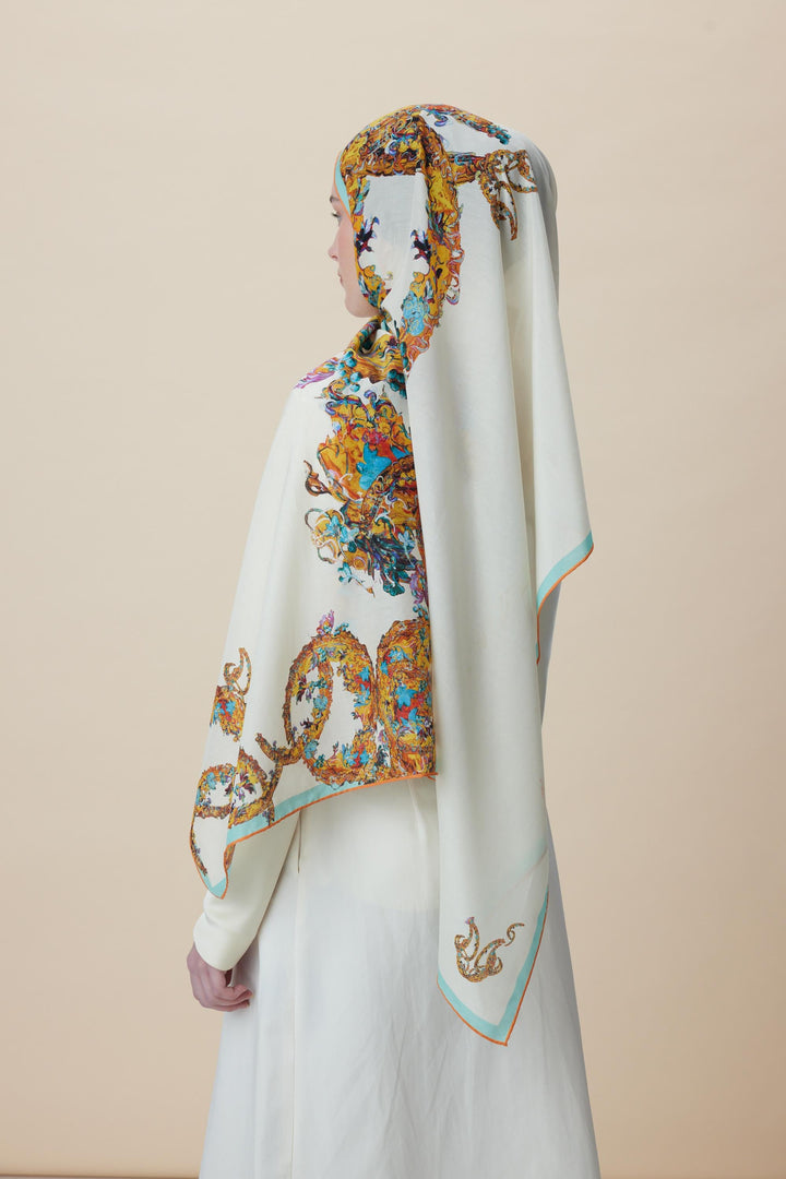 ŞEBNEM FLOŞ VİSKON ŞAL 70*190 CM - SARI - Görsel 6