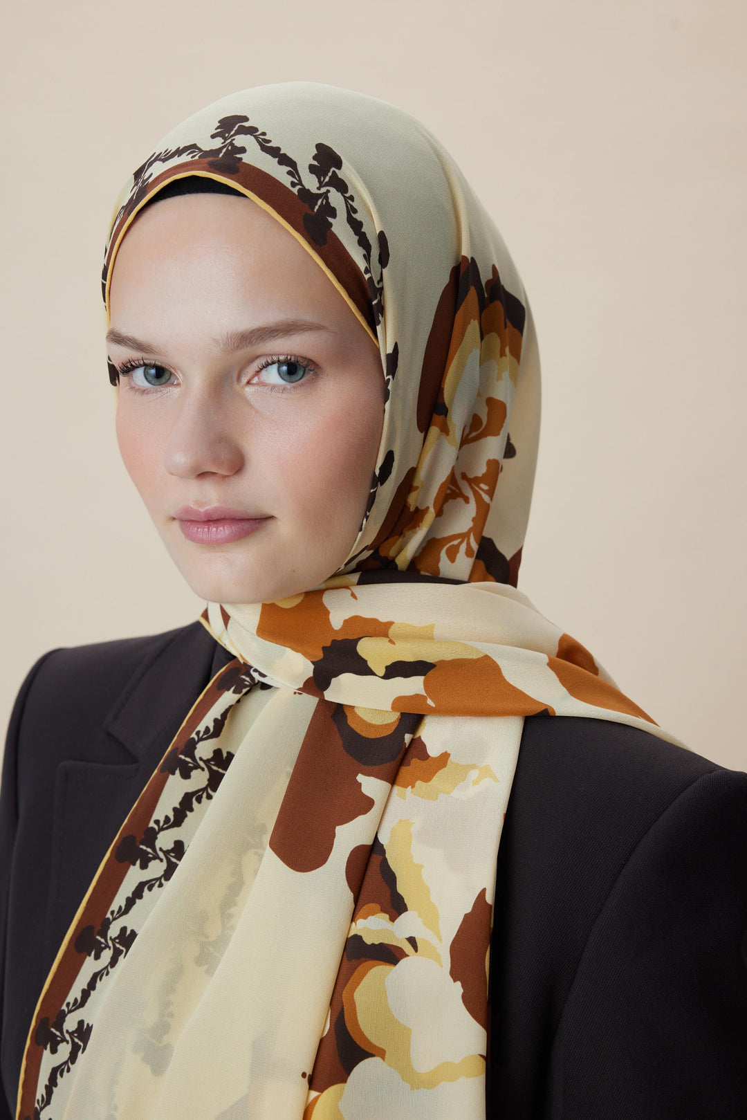 Maisa SEDA KREP İPEK ŞAL 70*190 CM - GOLD