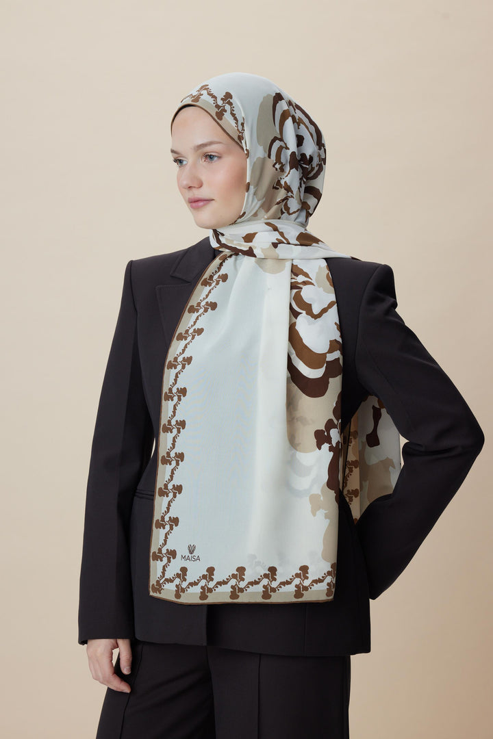 Maisa SEDA KREP İPEK ŞAL 70*190 CM - KUM