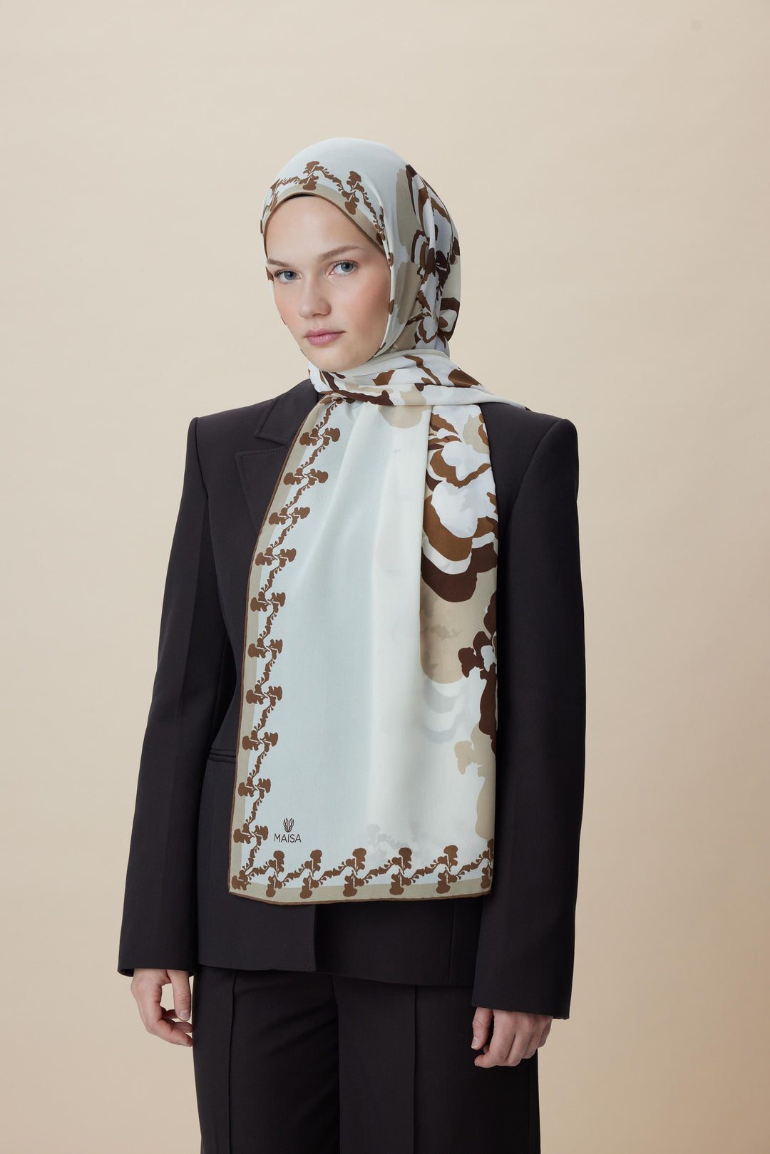 Maisa SEDA KREP İPEK ŞAL 70*190 CM - KUM