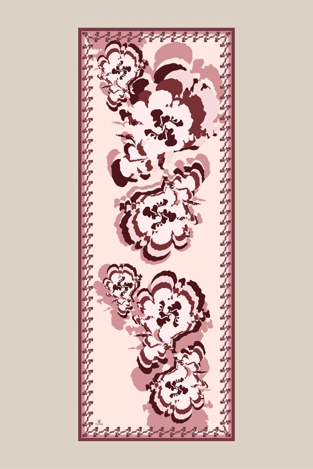 Maisa SEDA KREP İPEK ŞAL 70*190 CM - PUDRA PEMBE
