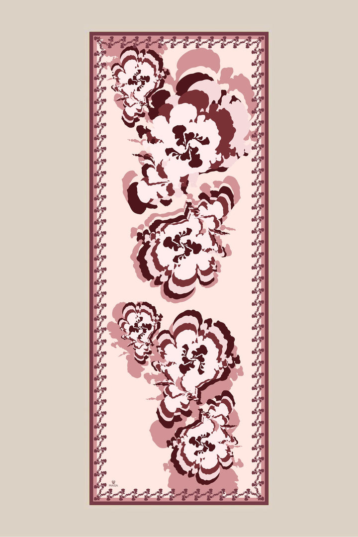 Maisa SEDA KREP İPEK ŞAL 70*190 CM - PUDRA PEMBE