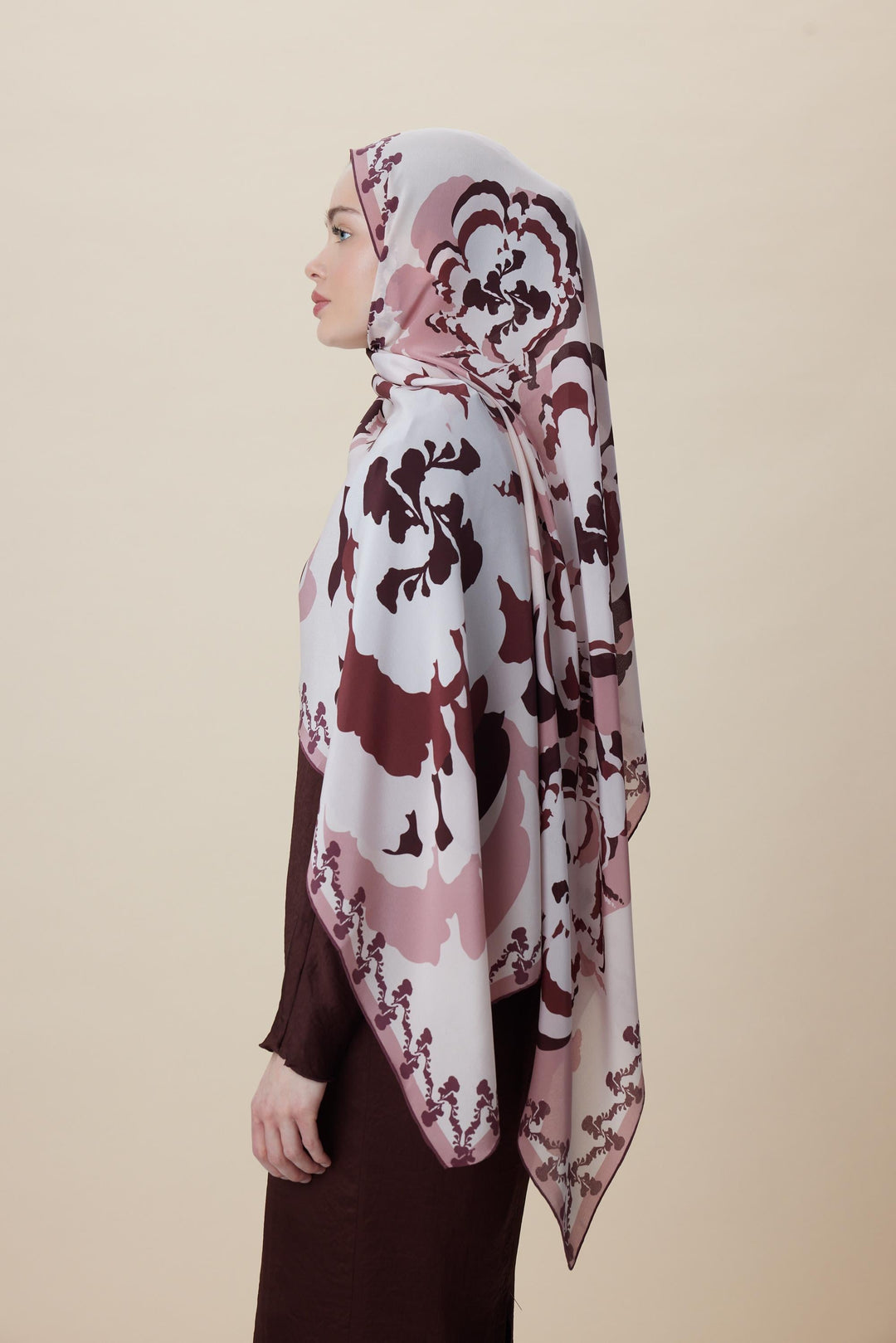 Maisa SEDA KREP İPEK ŞAL 70*190 CM - PUDRA PEMBE