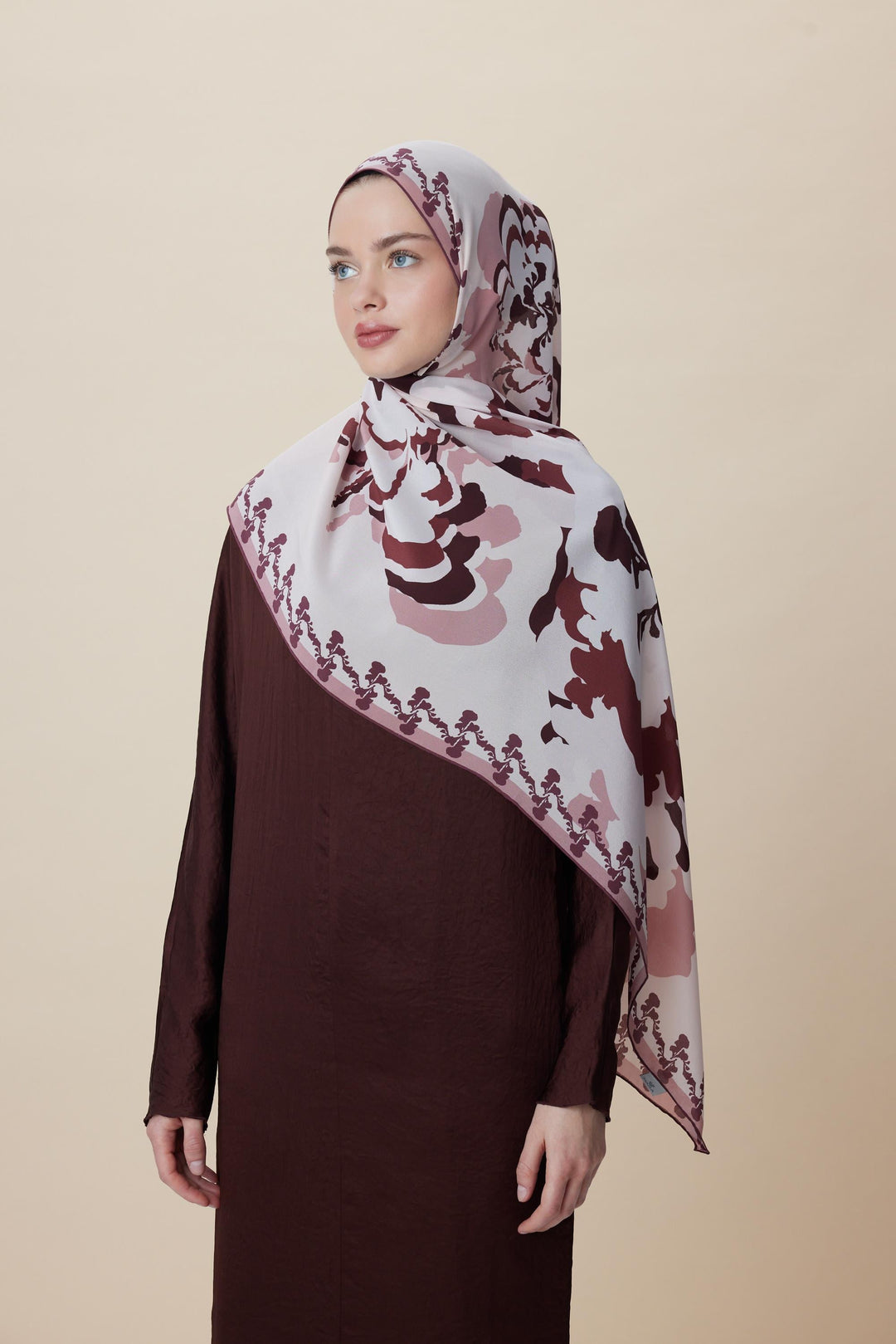 Maisa SEDA KREP İPEK ŞAL 70*190 CM - PUDRA PEMBE